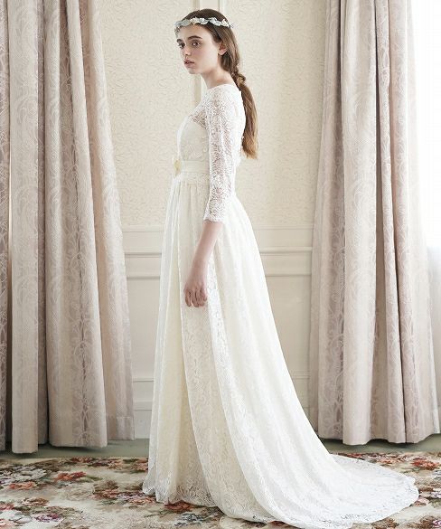 Palm wedding order made.hoshi 総レースドレス