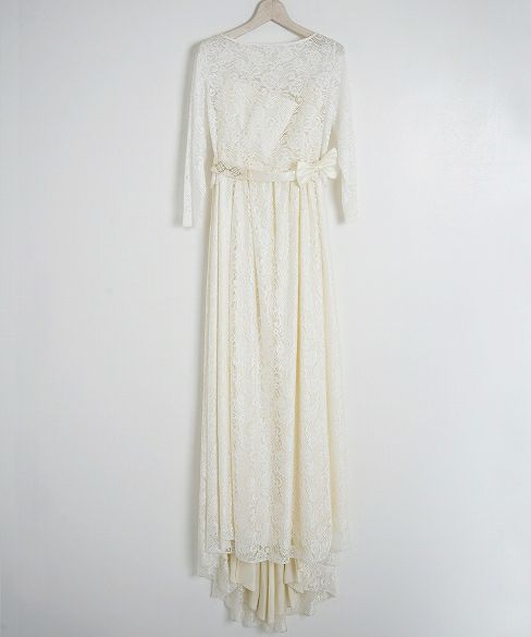 Palm wedding order made.hoshi 総レースドレス