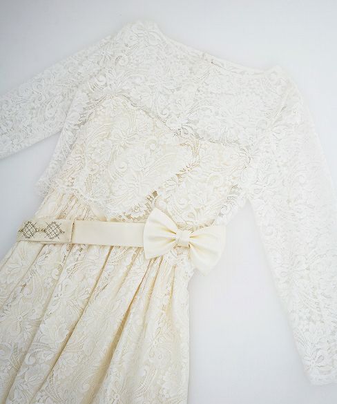 Palm wedding order made.hoshi 総レースドレス