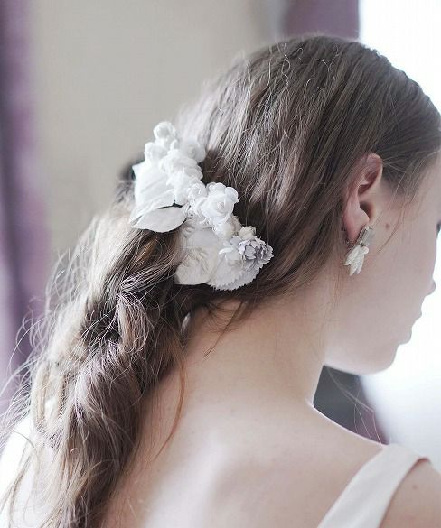 Palm wedding.hoshi アンティークアートフラワーコーム