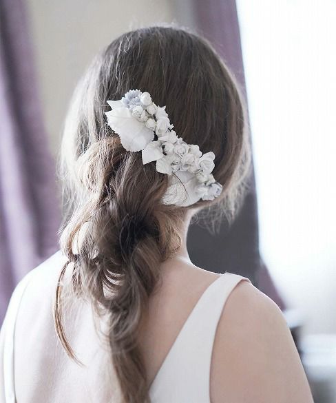 Palm wedding.hoshi アンティークアートフラワーコーム