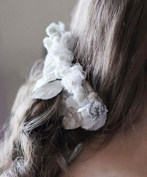 Palm wedding.hoshi アンティークアートフラワーコーム