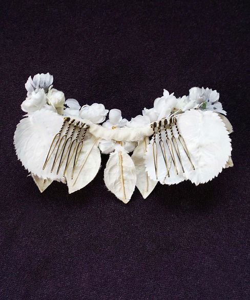 Palm wedding.hoshi アンティークアートフラワーコーム