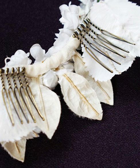 Palm wedding.hoshi アンティークアートフラワーコーム