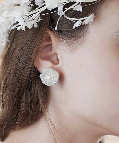 Palm wedding.hoshi アンティークビーズイヤリング