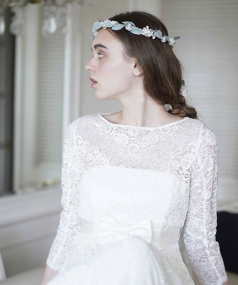 Palm wedding.hoshi オーガニックコットン草木染め葉っぱ花冠