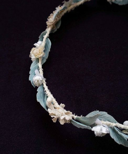 Palm wedding.hoshi オーガニックコットン草木染め葉っぱ花冠