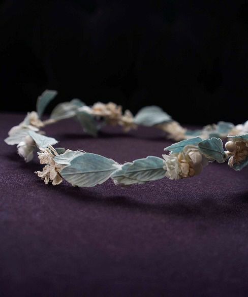 Palm wedding.hoshi オーガニックコットン草木染め葉っぱ花冠