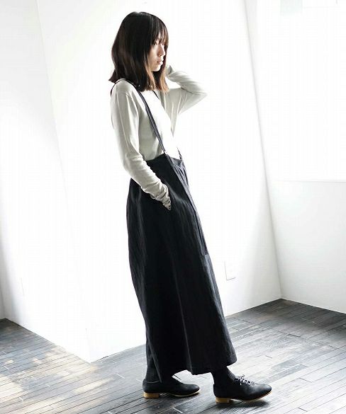 Mochi.モチ.suspenders wide pants [18AW-PT01]