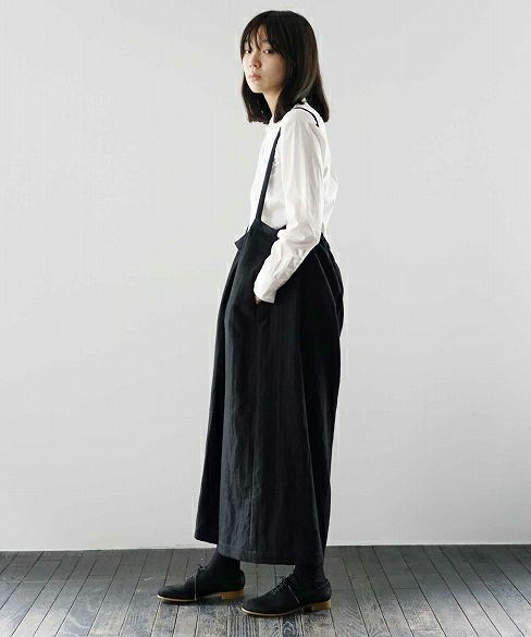 Mochi.モチ.suspenders wide pants [18AW-PT01]