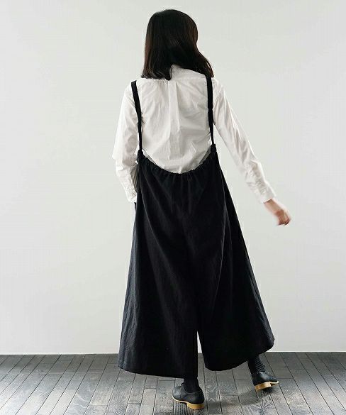 Mochi.モチ.suspenders wide pants [18AW-PT01]