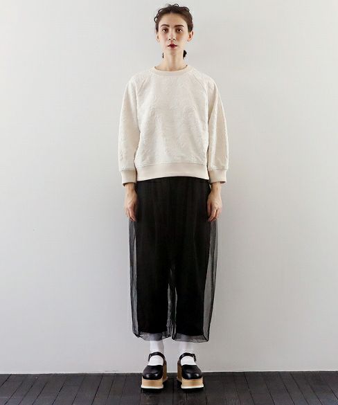 MIYAO ミヤオ.tulle pants [MQ-P-06/黒×黒]