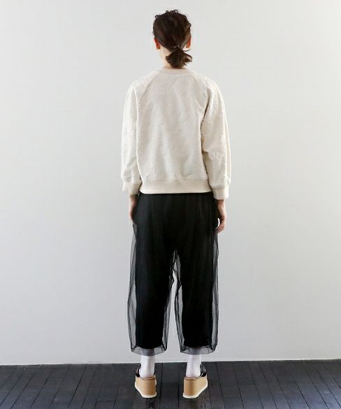 MIYAO ミヤオ.tulle pants [MQ-P-06/黒×黒]