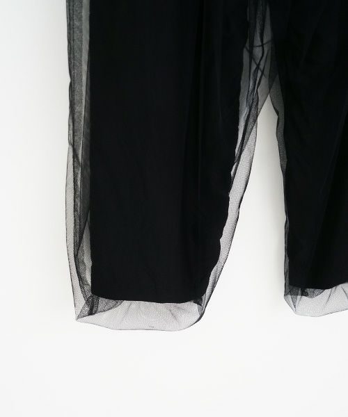 MIYAO ミヤオ tulle pants [MQ-P-06/黒×黒]