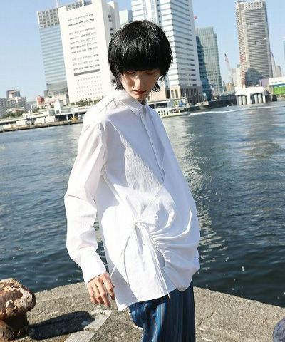 レビューを書く - hatra ハトラCrater Drape Shirt[9-SH01-WHITE/BLUE