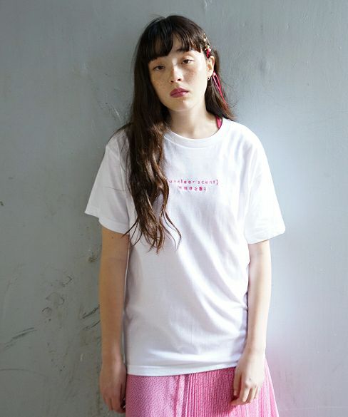 rinrinka.unclear scent logo T-shirt[i-RRK19SS-T/White×Pink]