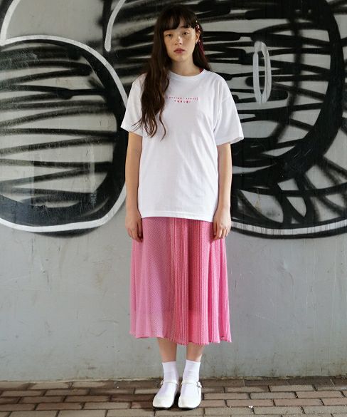 rinrinka.unclear scent logo T-shirt[i-RRK19SS-T/White×Pink]
