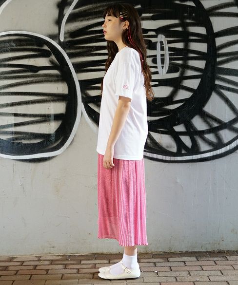 rinrinka.unclear scent logo T-shirt[i-RRK19SS-T/White×Pink]