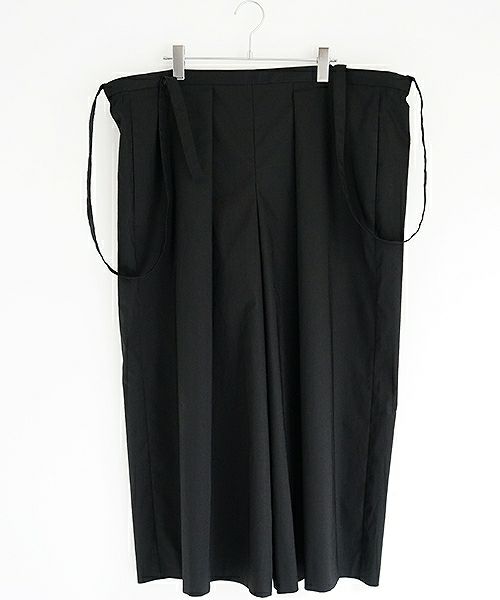 Mochi.モチ.black wide suspenders pants [19SS-P01]