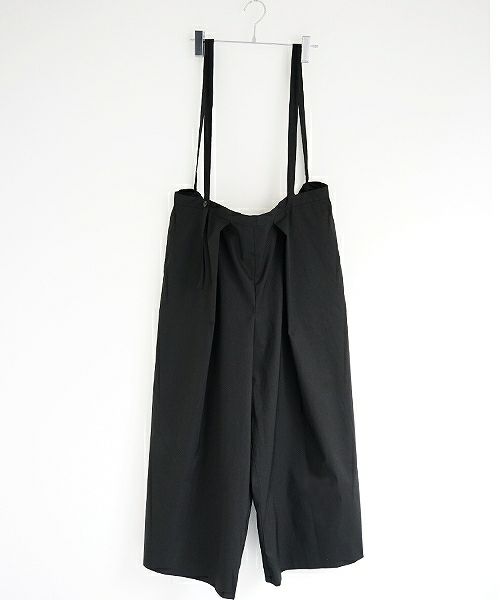 Mochi.モチ.black wide suspenders pants [19SS-P01]