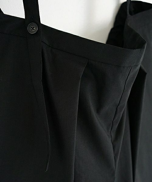 Mochi.モチ.black wide suspenders pants [19SS-P01]