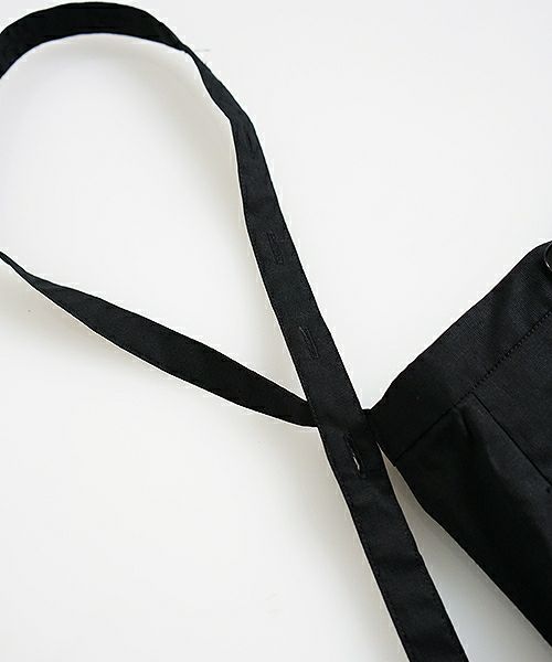 Mochi.モチ.black wide suspenders pants [19SS-P01]