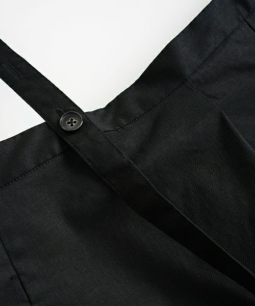 Mochi.モチ.black wide suspenders pants [19SS-P01]