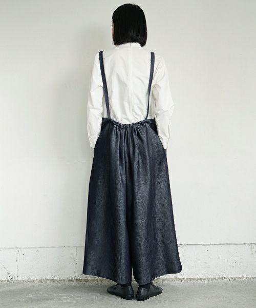 Mochi.モチ.denim wide suspenders pants [19SS-P02]
