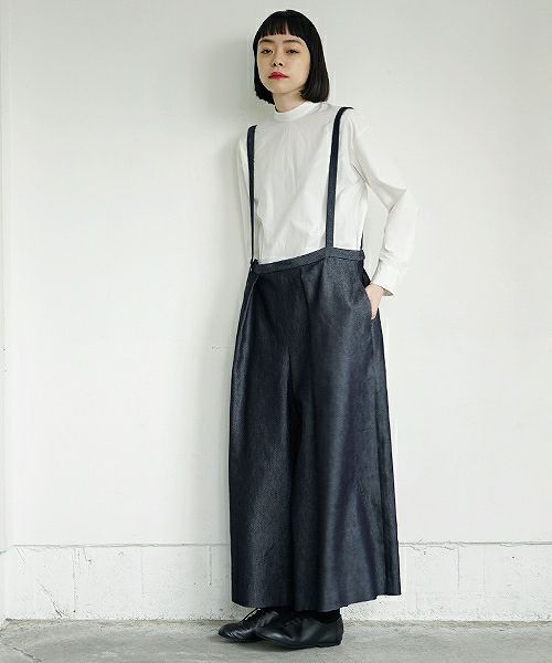 Mochi.モチ.denim wide suspenders pants [19SS-P02]