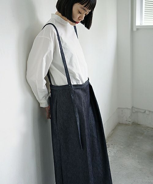 Mochi.モチ.denim wide suspenders pants [19SS-P02]