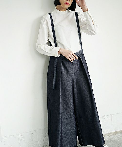 Mochi.モチ.denim wide suspenders pants [19SS-P02]