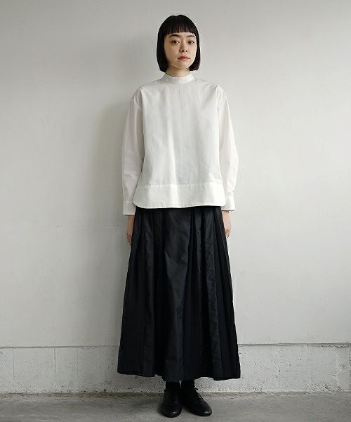 Mochi.モチ.petit high necked shirt [19SS-BL01/white]