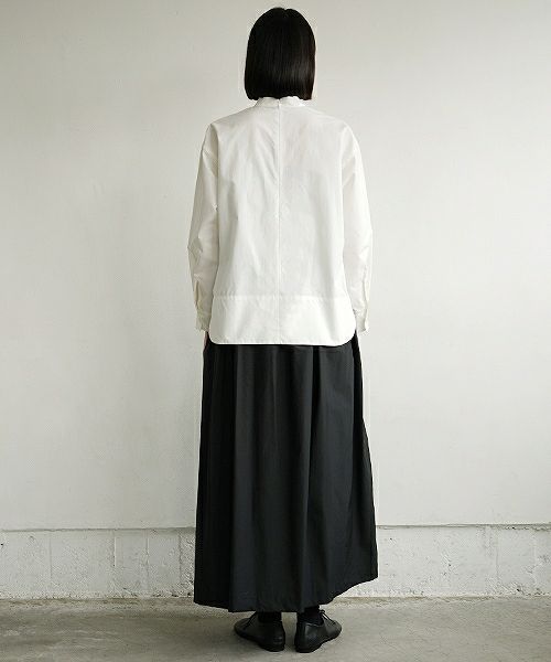 Mochi.モチ.petit high necked shirt [19SS-BL01/white]