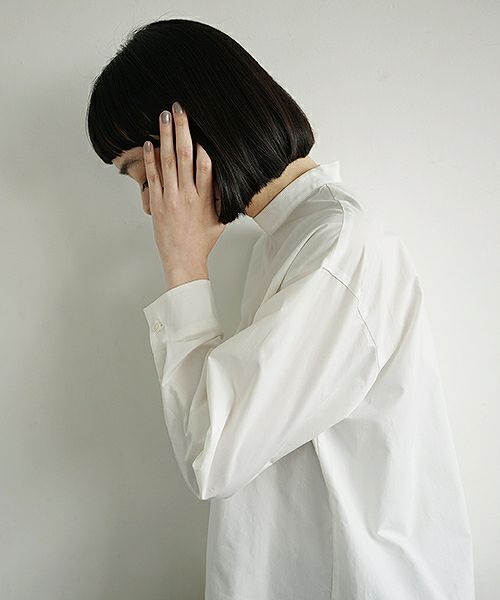 Mochi.モチ.petit high necked shirt [19SS-BL01/white]