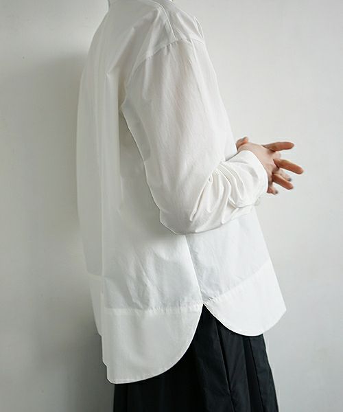 Mochi.モチ.petit high necked shirt [19SS-BL01/white]
