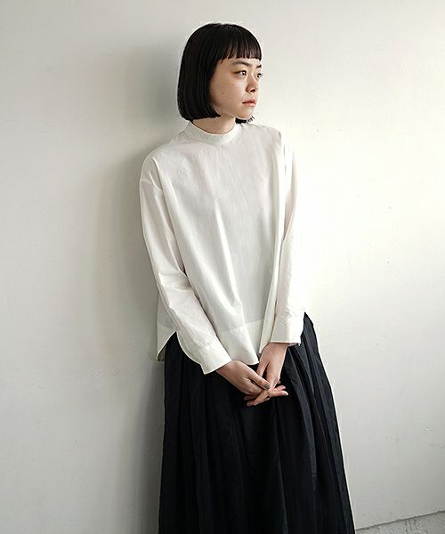 Mochi.モチ.petit high necked shirt [19SS-BL01/white]