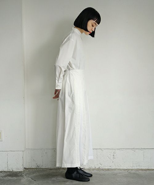 Mochi.モチ.tuck long skirt [19SS-SK01/white]