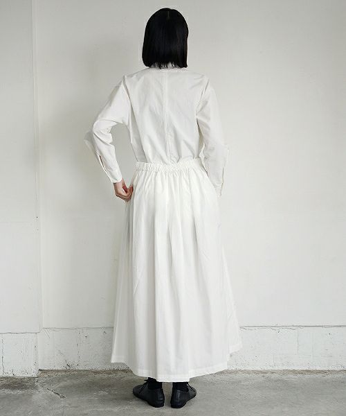 Mochi.モチ.tuck long skirt [19SS-SK01/white]