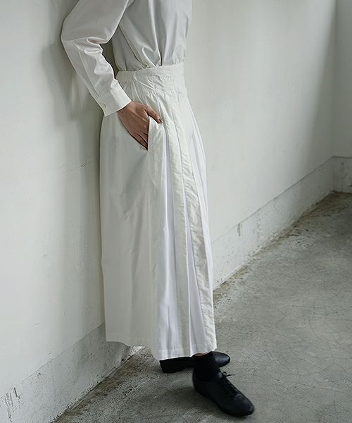 Mochi.モチ.tuck long skirt [19SS-SK01/white]