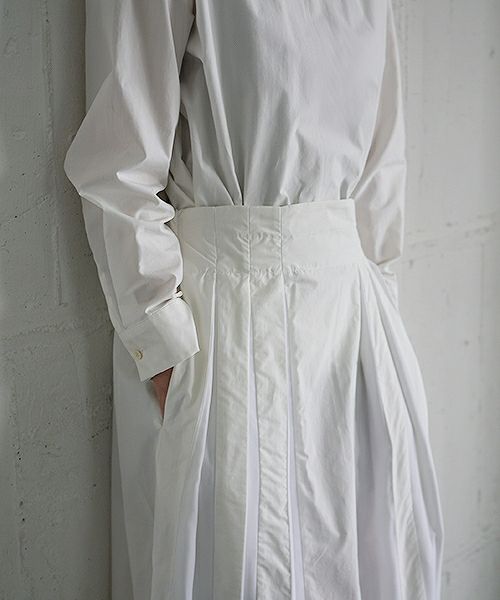 Mochi.モチ.tuck long skirt [19SS-SK01/white]