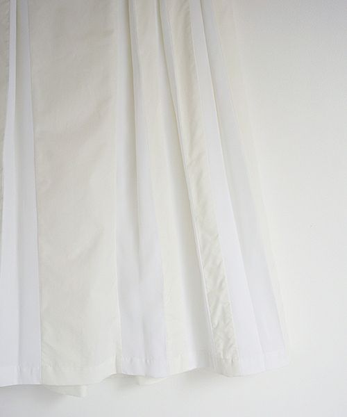 Mochi.モチ.tuck long skirt [19SS-SK01/white]
