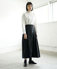 Mochi.モチ.tuck long skirt [19SS-SK01/black]