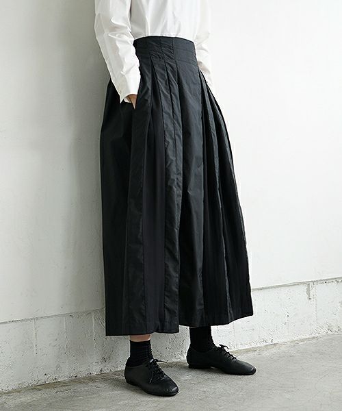 Mochi.モチ.tuck long skirt [19SS-SK01/black]