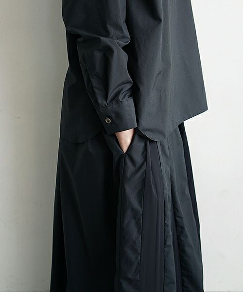 Mochi.モチ.tuck long skirt [19SS-SK01/black]