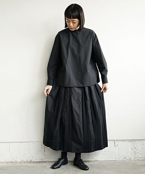 Mochi.モチ.tuck long skirt [19SS-SK01/black]