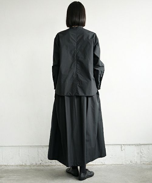 Mochi.モチ.tuck long skirt [19SS-SK01/black]
