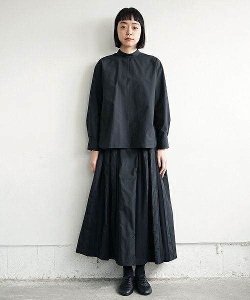 Mochi.モチ.tuck long skirt [19SS-SK01/black]