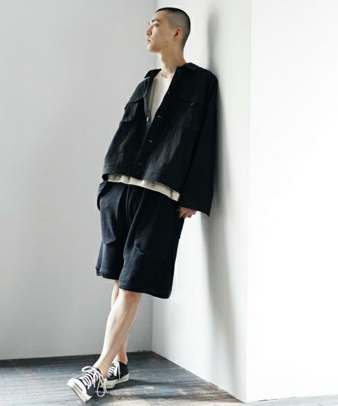 O project.DOUBLE LAYER SHORTS[07SH1/BLACK]