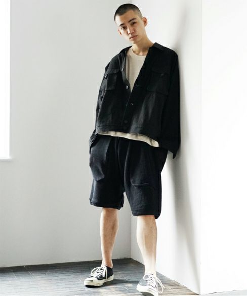 O project.DOUBLE LAYER SHORTS[07SH1/BLACK]