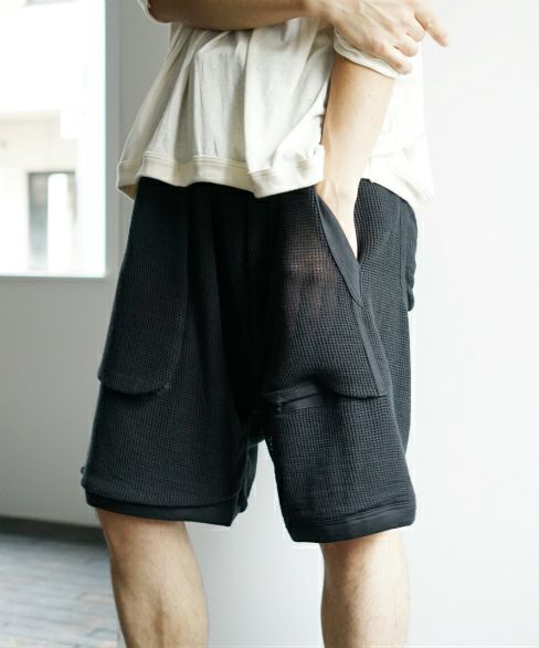 O project.DOUBLE LAYER SHORTS[07SH1/BLACK]